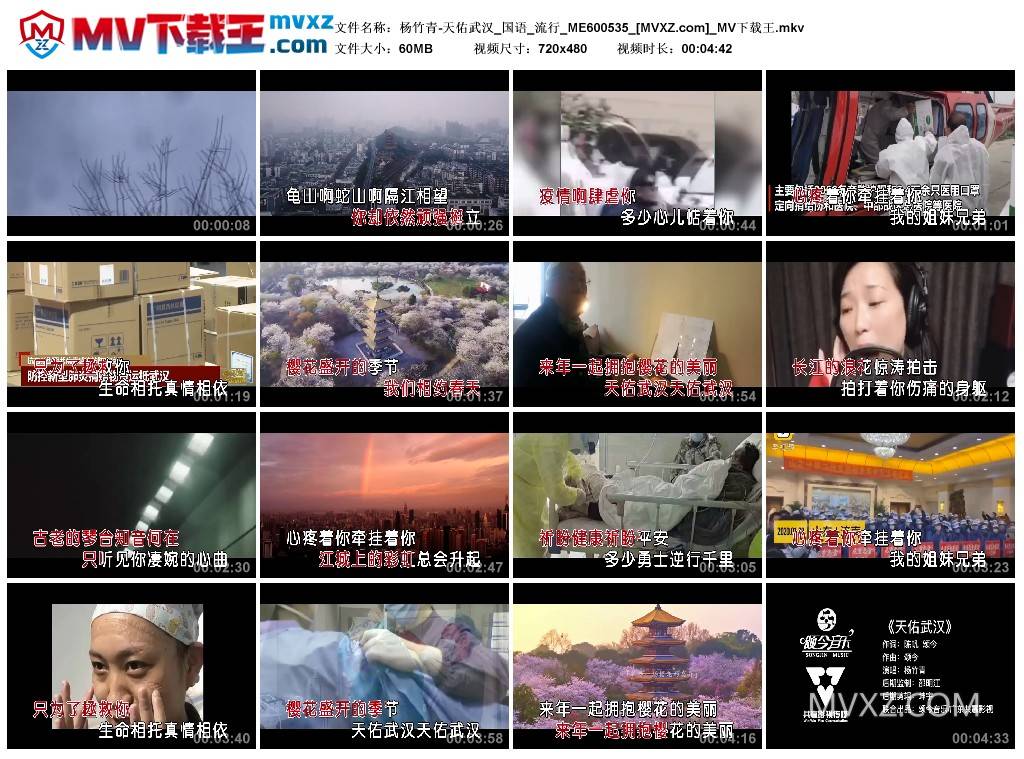 杨竹青-天佑武汉_国语_流行_ME600535